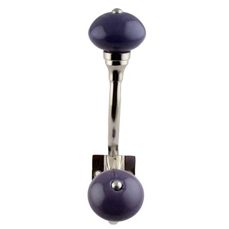 Purple Round Silver Iron Hooks